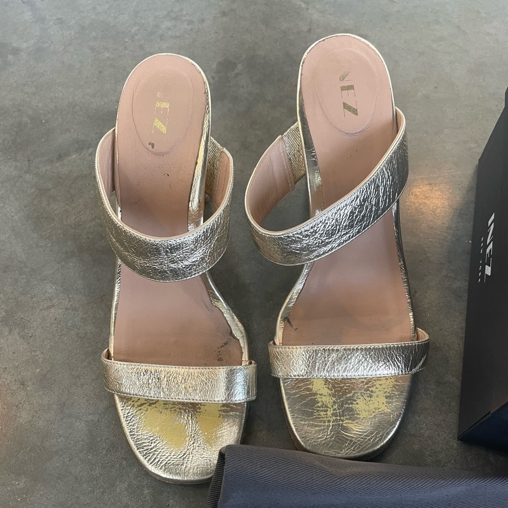 Inez Women's Sara Gold Metallic Sandals